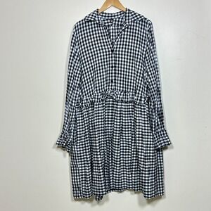 Handmade OOAK Gingham Dress Size L Plaid Picnic Farmcore Cottage Cottage Classic